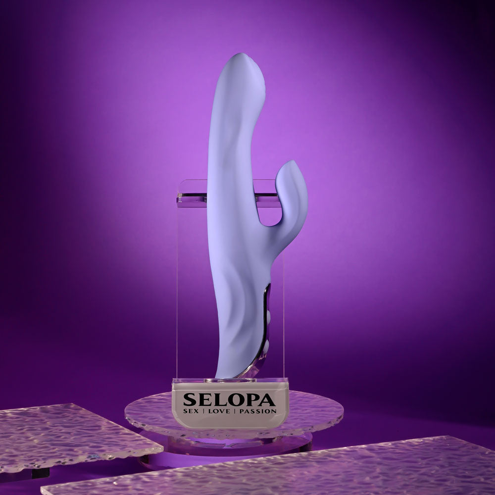 Lavender Love 9.18 Inch Waterproof Dual Motor Flexible Rechargeable Vibrator > Vibrators > Ladies > Rabbit