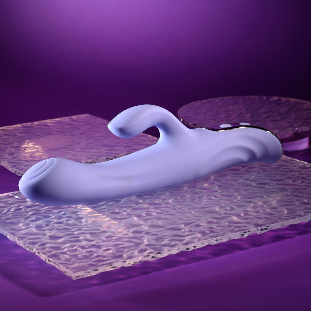 Lavender Love 9.18 Inch Waterproof Dual Motor Flexible Rechargeable Vibrator > Vibrators > Ladies > Rabbit