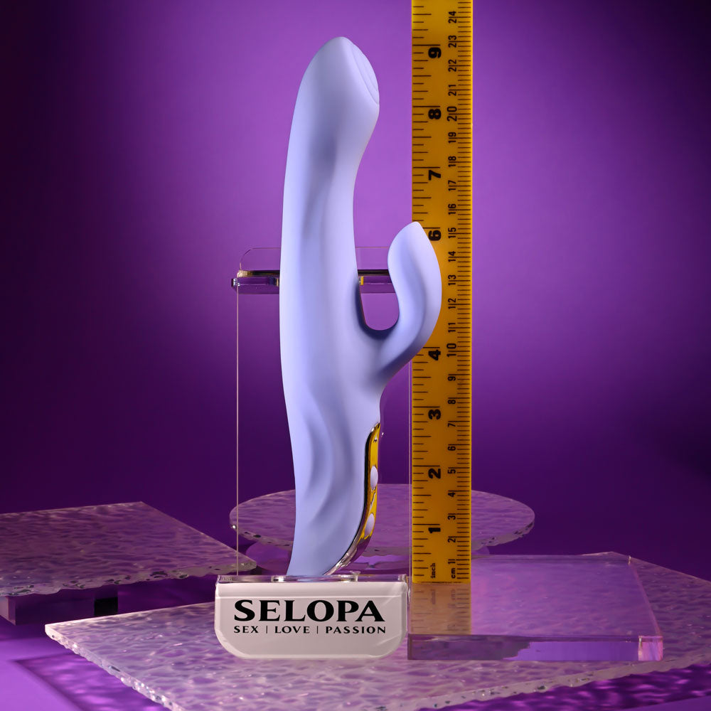 Lavender Love 9.18 Inch Waterproof Dual Motor Flexible Rechargeable Vibrator > Vibrators > Ladies > Rabbit