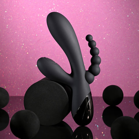 Selopa Triple Aces – USB Rechargeable Triple Stimulator Vibrator 19.7 cm VIBRATORS-RABBIT-MULTI