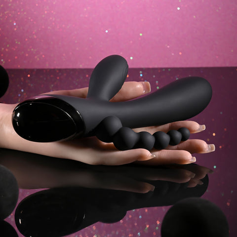 Selopa Triple Aces – USB Rechargeable Triple Stimulator Vibrator 19.7 cm VIBRATORS-RABBIT-MULTI