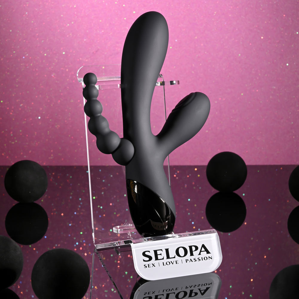Selopa Triple Aces – USB Rechargeable Triple Stimulator Vibrator 19.7 cm VIBRATORS-RABBIT-MULTI