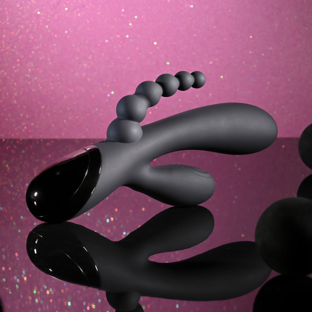 Selopa Triple Aces – USB Rechargeable Triple Stimulator Vibrator 19.7 cm > Vibrators > Ladies > Rabbit Multi