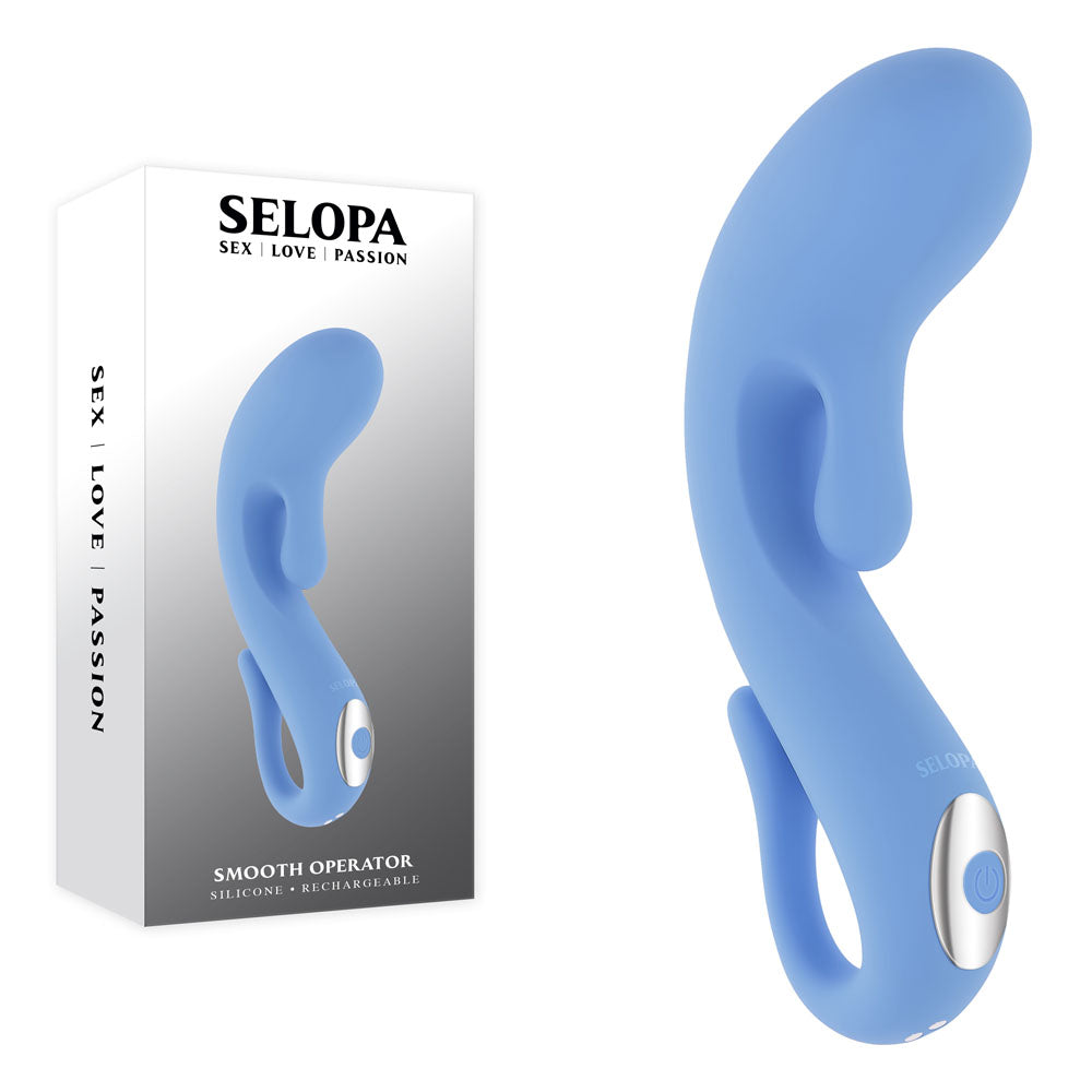 Selopa Smooth Operator – USB Rechargeable G-Spot Vibrator 10.2 cm Blue > Sex Toys For Ladies > G-Spot Vibrators