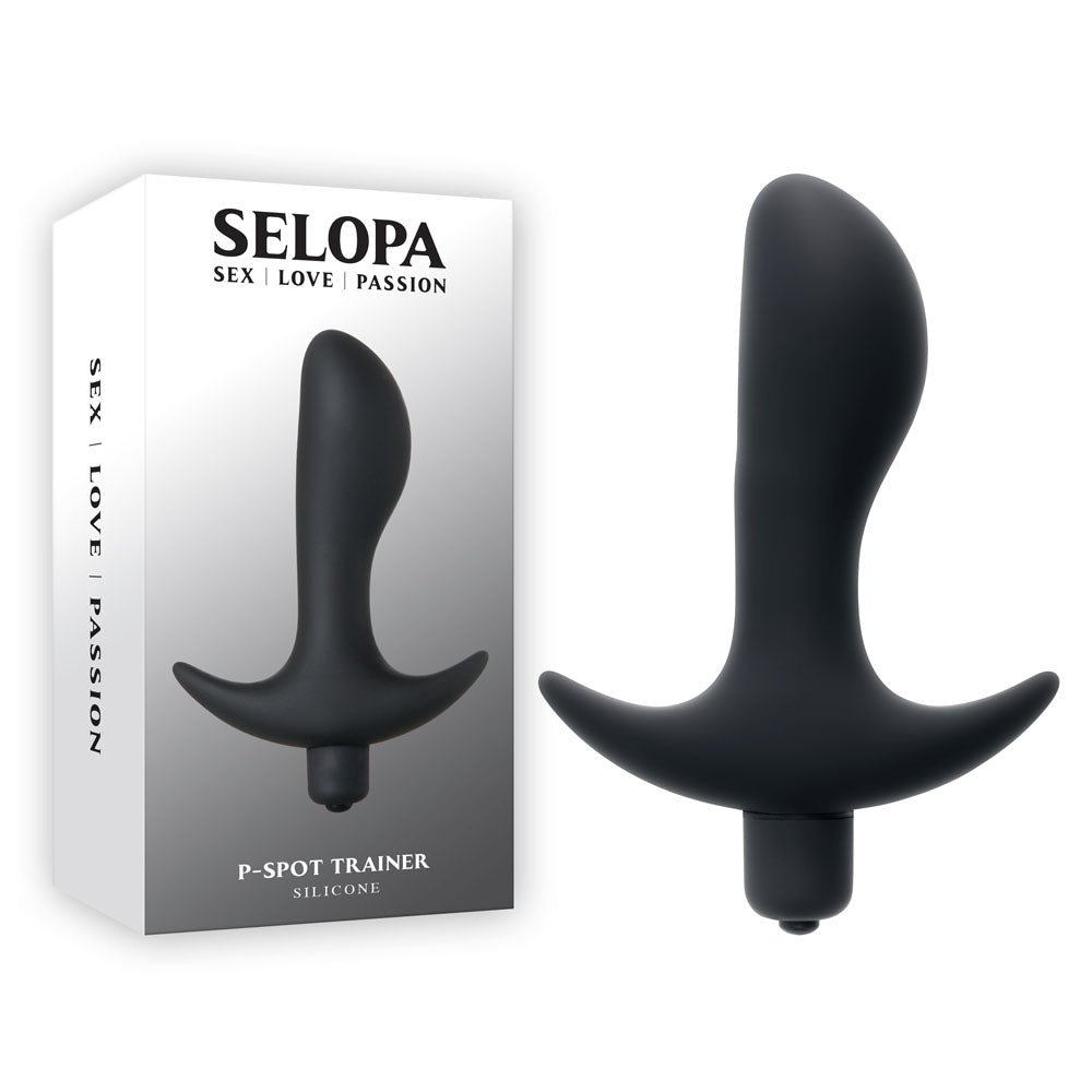 Selopa P-Spot Trainer - 12.7 cm Vibrating Prostate Massager Black > Anal Range > Prostate Plugs