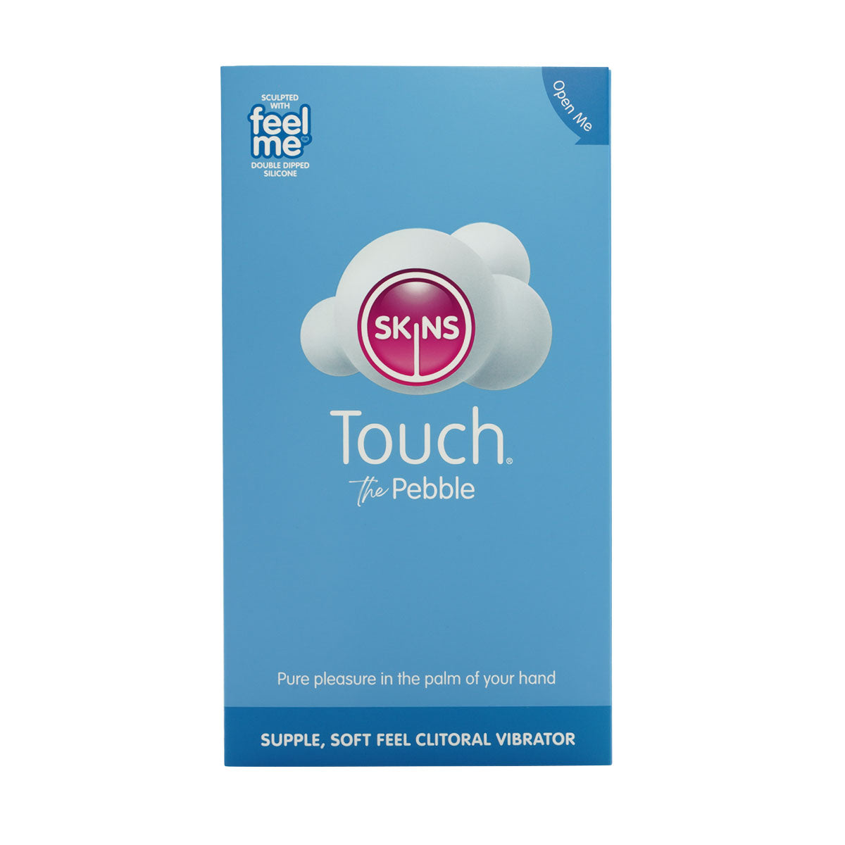 Skins Touch The Pebble 85mm Clitoral Stimulator Toy Blue BULLETS