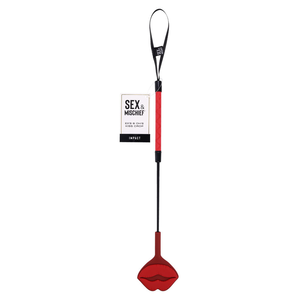 S&M Exs and Ohs Kiss Crop Silicone Tipped Crop Whip Whips & Paddles