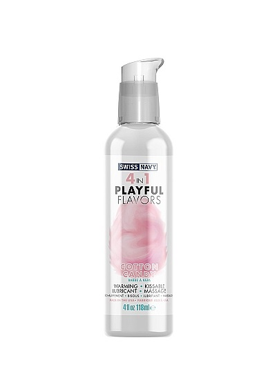 Playful Flavours 4 In 1 Cotton Candy 4oz/118ml Lube Flavoured Lube