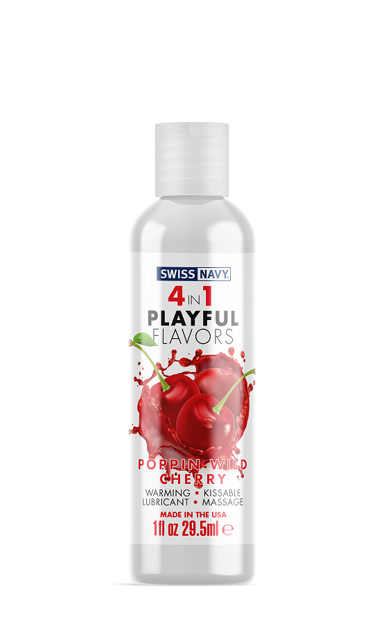 Playful Flavours 4 In 1 Poppin Wild Cherry 1oz/29.5ml Flavoured Lube