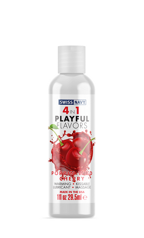Playful Flavours 4 In 1 Poppin Wild Cherry 1oz/29.5ml Flavoured Lube