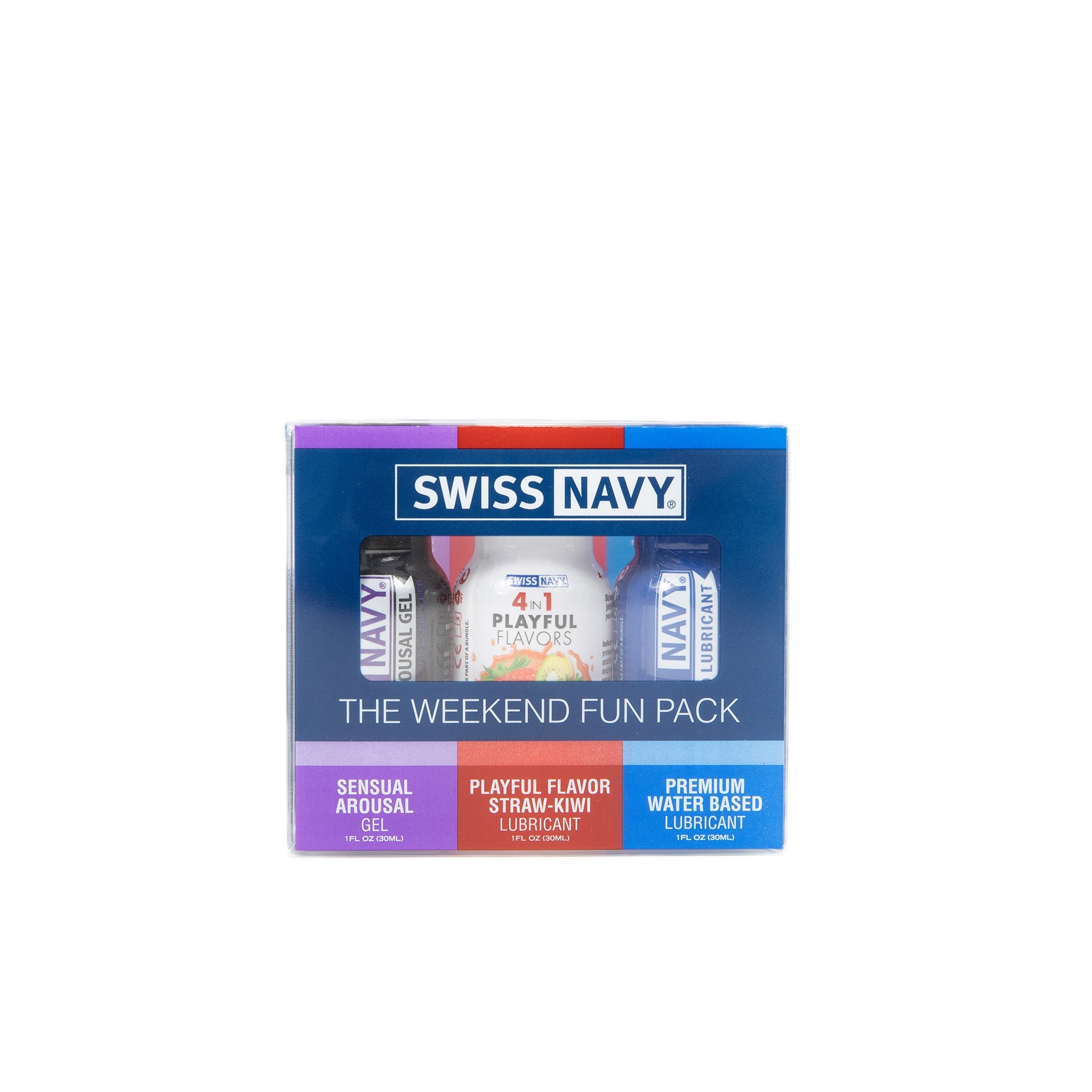 Swiss Navy Weekend Fun Pack - 3 Vibrant Flavors 2 Oz > Lube > Water Based