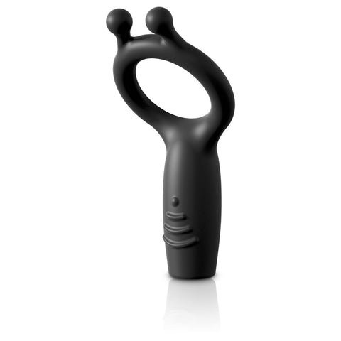 Sir Richards Vibrating Silicone Super C-Ring 4.8 Inch Grey Rechargeable Cock Rings Vibrating