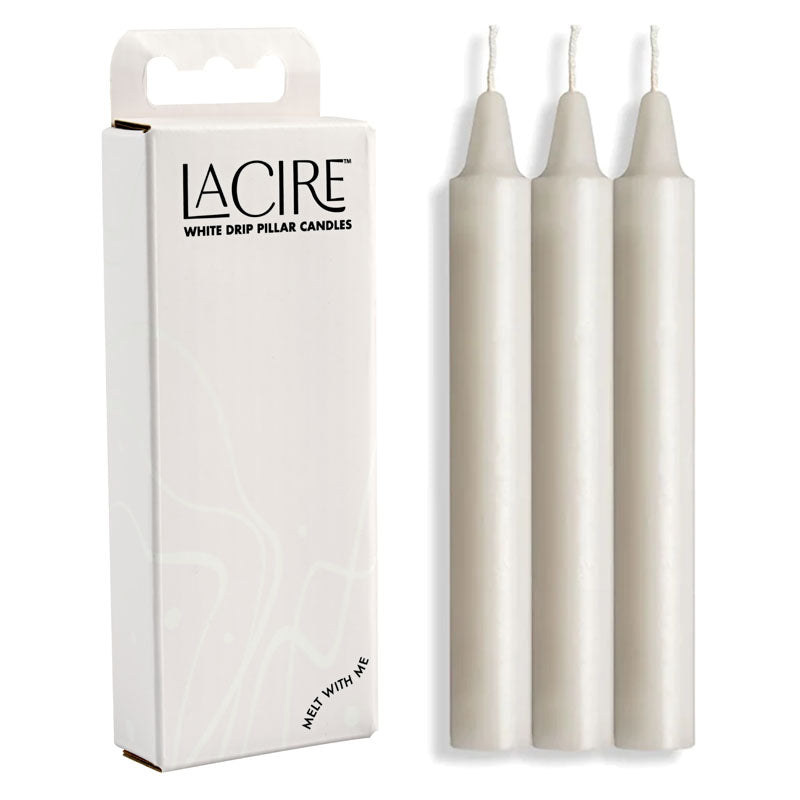 LaCire Drip Pillar Candles - 90 Minutes of Warm Pleasure White > Candles > Drip