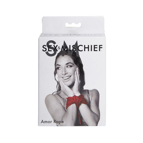 Sex & Mischief Amor Rope 9 Metres Red Cotton Restraint Rope