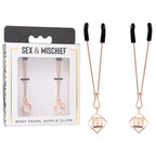 Sex & Mischief Brat Pearl Adjustable Nipple Clips – Set of 2 Clips > Sex Toys > Nipple Clamps