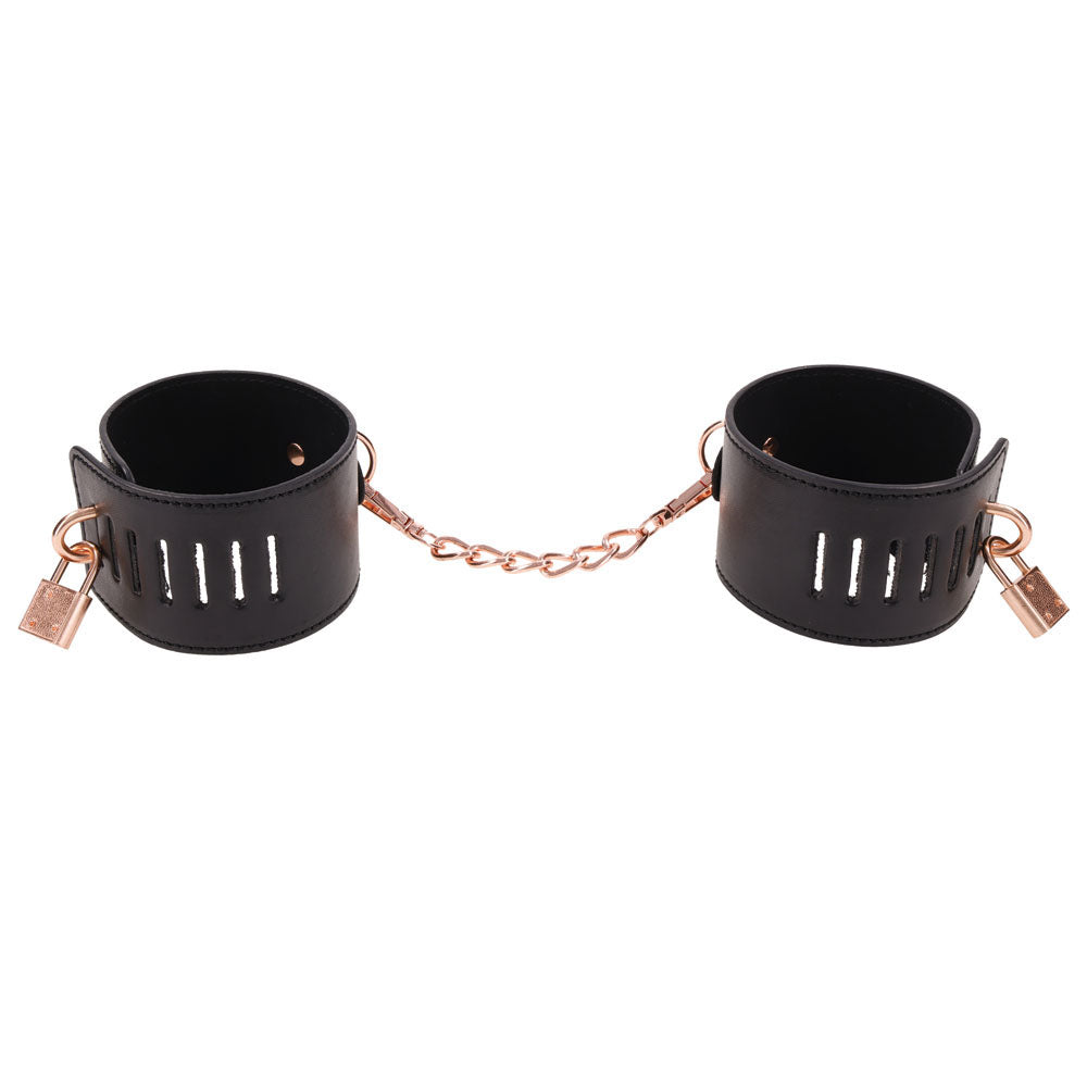 Sex & Mischief Brat Locking Cuffs (Rose Gold) – Elegant Hand Cuffs > Bondage Gear > Restraints