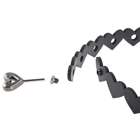 Sex and Mischief Heart Day Collar Choker Style Necklace in Faux Leather Womens Leather