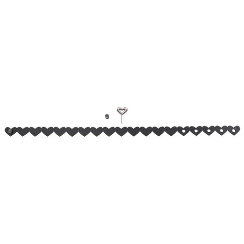 Sex and Mischief Heart Day Collar Choker Style Necklace in Faux Leather Womens Leather