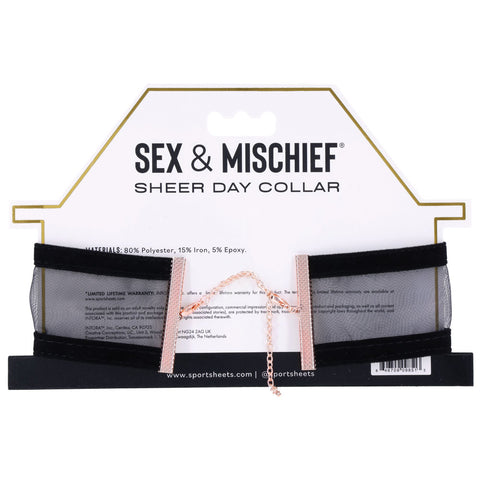 Sex and Mischief Sheer Day Collar for Sensual Sophistication > Bondage Gear > Collars