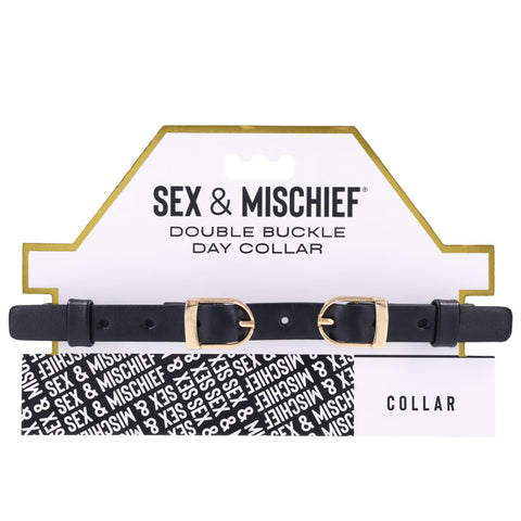 Sex and Mischief Double Buckle Day Collar > Bondage Gear > Collars