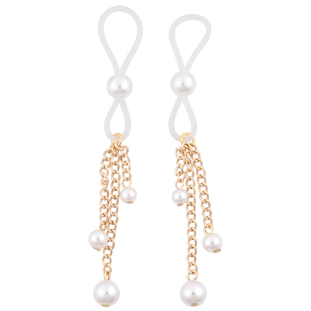 Sex & Mischief Pearl Nipple Ties – Elegant Nipple Accessory > Sex Toys > Nipple Clips
