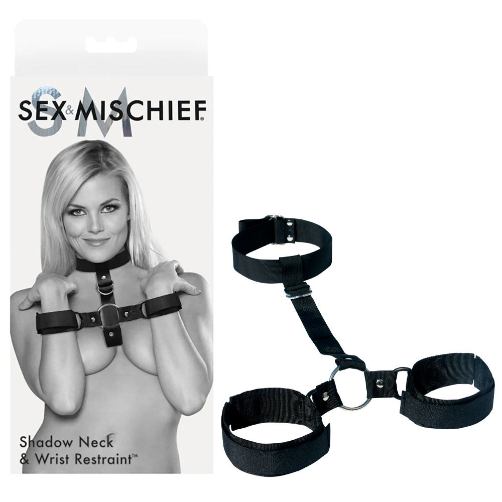 Sex & Mischief Shadow - Neck And Wrist Bondage Restraints Black > Bondage Gear > Restraints