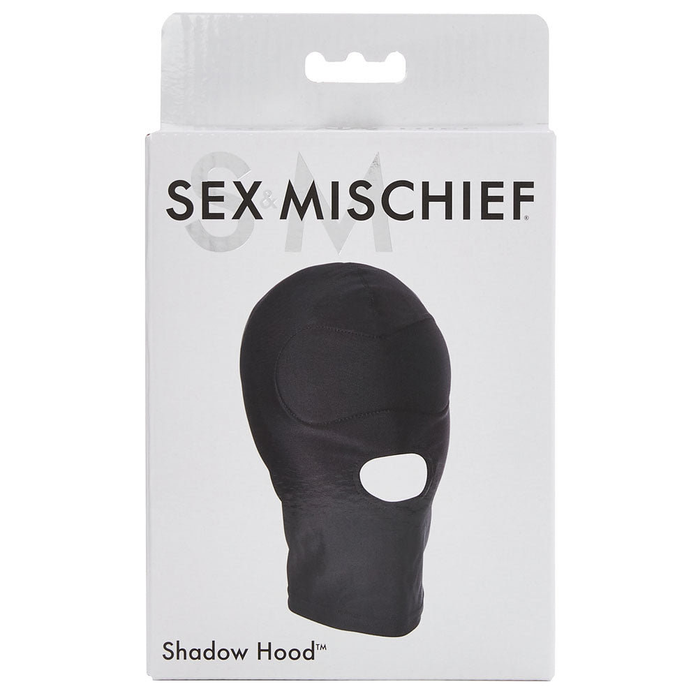Sex & Mischief Shadow Hood (Black) – Adjustable Blindfold Mask for Deprivation and Control Play > Bondage Gear > Bondage Hoods