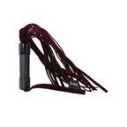 Sex and Mischief Enchanted Red Leather Flogger - 33 cm Black Handle and Wrist Loop > Bondage Gear > Whips & Floggers