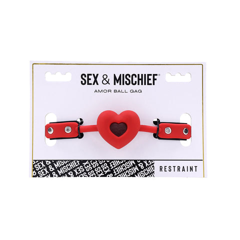 Sex & Mischief Amor Ball Gag - Adjustable Heart Gag > Bondage Gear > Restraints