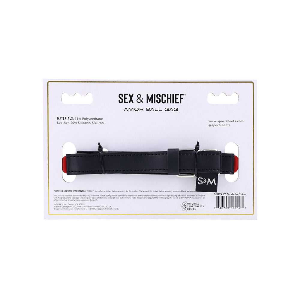 Sex & Mischief Amor Adjustable Heart-Shaped Ball Gag BDSM Accessory > Bondage Gear > Gags and Bits