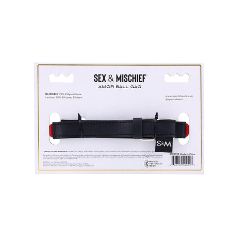 Sex & Mischief Amor Ball Gag - Adjustable Heart Gag > Bondage Gear > Restraints