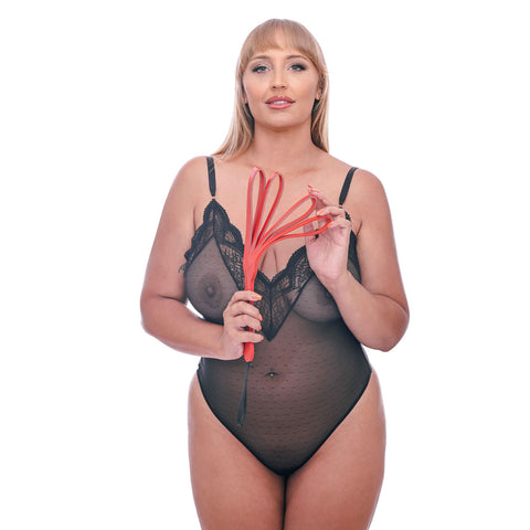 Sex & Mischief Amor Loop Paddle 36 cm Red Vegan Leather Whips & Paddles