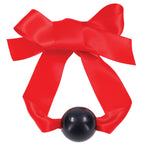Sex & Mischief Amor Satin Ball Gag With Ribbon Drop > Bondage Gear > Gags and Bits