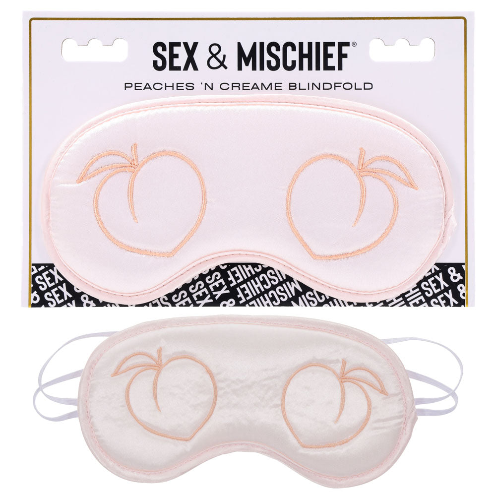 Sex and Mischief Peaches and Cream Blindfold Peach Eyemask Pink > Novelties > Gag Gifts