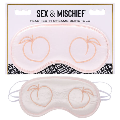 Sex and Mischief Peaches and Cream Blindfold Peach Eyemask Pink Blindfold