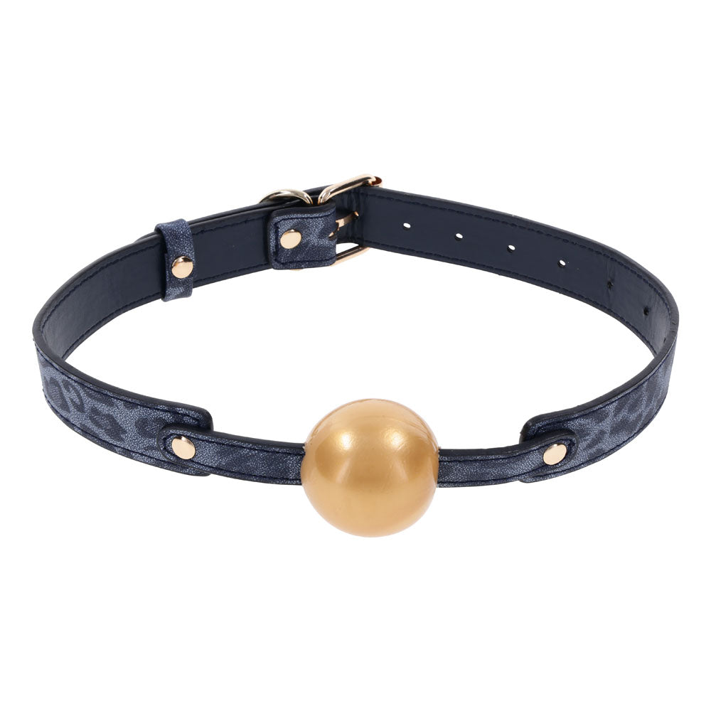 Sportsheets Cougar Ball Gag (Blue and Gold) – Luxury Ball Gag Default Title > Bondage Gear > Gags and Bits