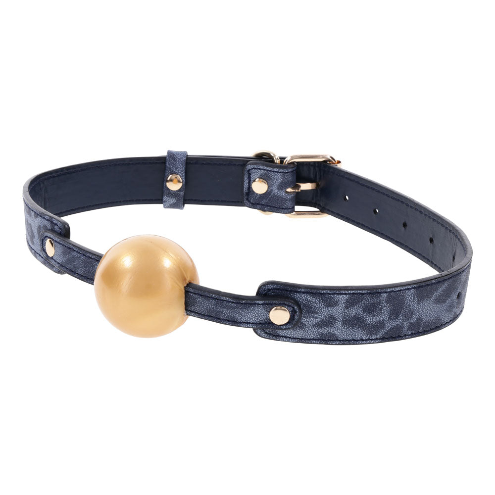 Sportsheets Cougar Ball Gag (Blue and Gold) – Luxury Ball Gag > Bondage Gear > Gags and Bits