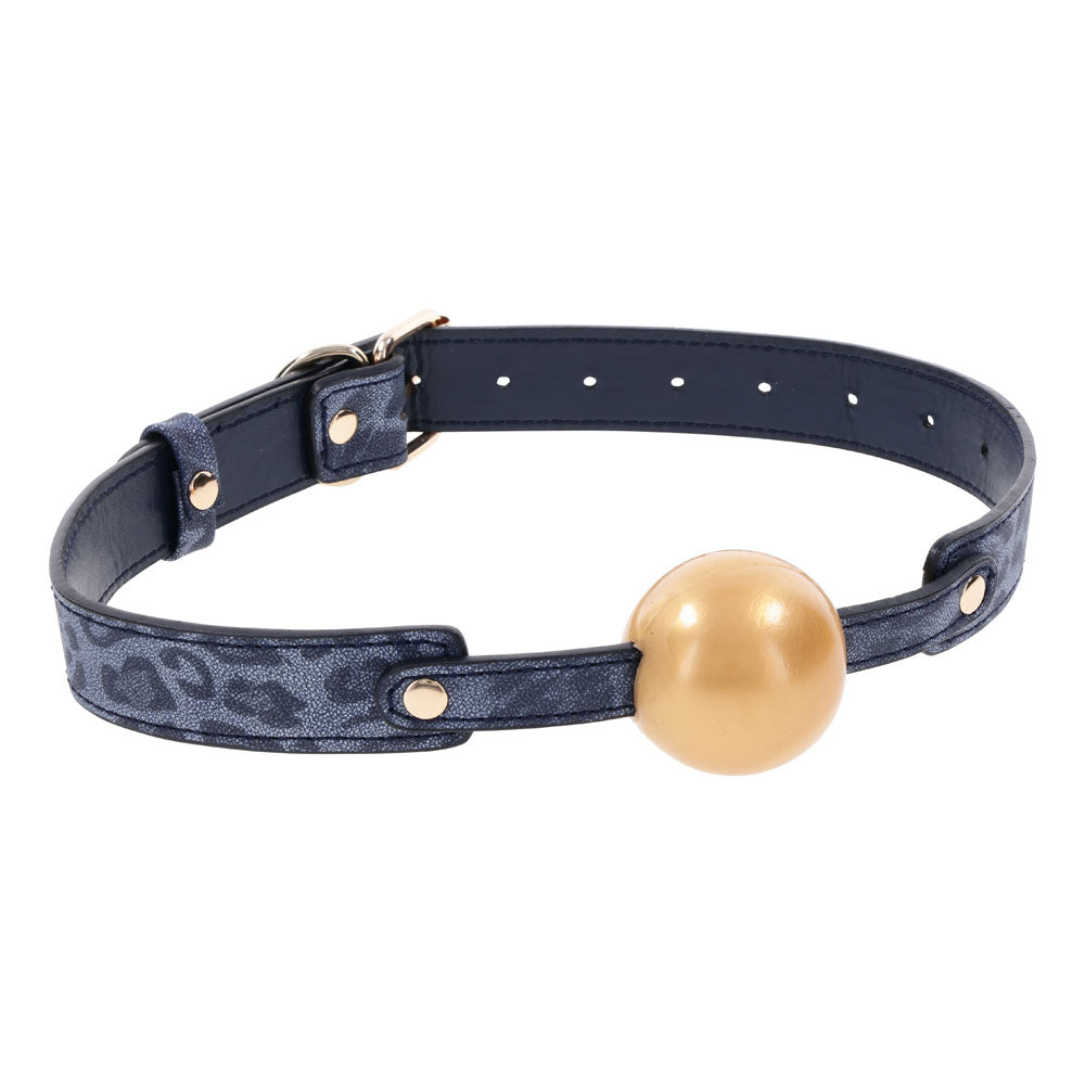 Sportsheets Cougar Ball Gag (Blue and Gold) – Luxury Ball Gag > Bondage Gear > Gags and Bits