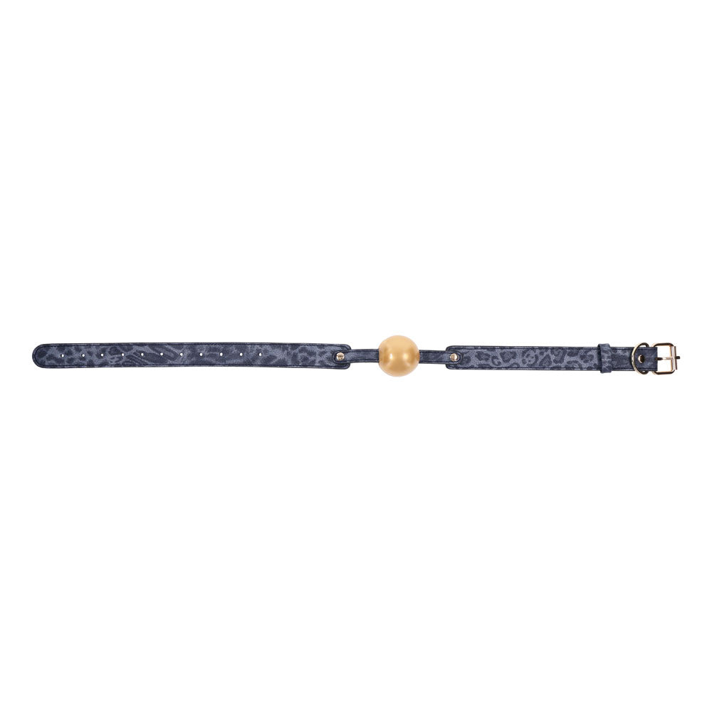 Sportsheets Cougar Ball Gag (Blue and Gold) – Luxury Ball Gag > Bondage Gear > Gags and Bits