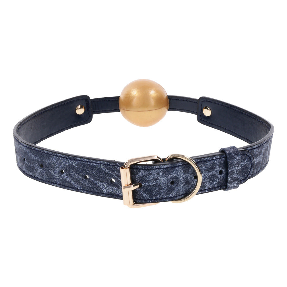 Sportsheets Cougar Ball Gag (Blue and Gold) – Luxury Ball Gag > Bondage Gear > Gags and Bits