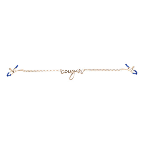 Sex & Mischief Cougar Nipple Clamps with 33 cm Gold Chain Nipple Clamps