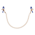 Sex & Mischief Cougar Chained Nipple Clamps (Gold) – Adjustable Tension Nipple Clamps > Sex Toys > Nipple Clamps
