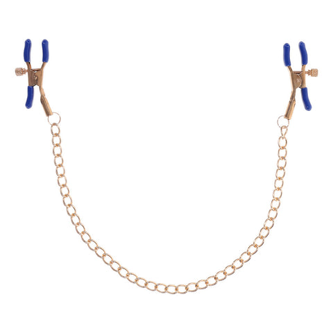 Sex & Mischief Cougar Chained Nipple Clamps 42 cm Gold Design Nipple Clamps