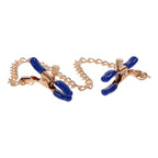Sex & Mischief Cougar Chained Nipple Clamps (Gold) – Adjustable Tension Nipple Clamps > Sex Toys > Nipple Clamps