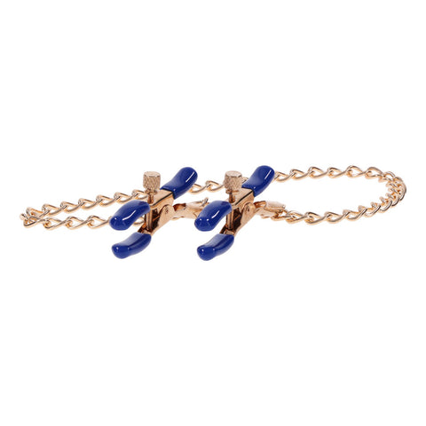 Sex & Mischief Cougar Chained Nipple Clamps 42 cm Gold Design Nipple Clamps