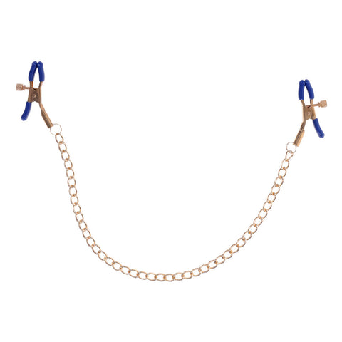 Sex & Mischief Cougar Chained Nipple Clamps 42 cm Gold Design Gold Nipple Clamps