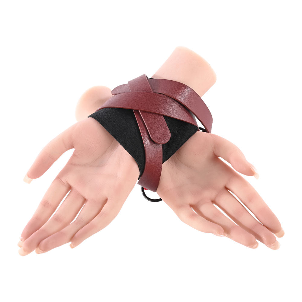 S&M Exs & Ohs Cross Cuffs (Black) – Restraints > Bondage Gear > Restraints