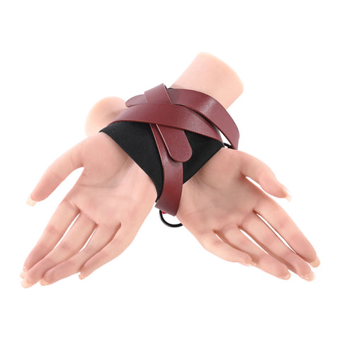 S&M Exs & Ohs Cross Cuffs - /Black Restraints > Bondage Gear > Restraints