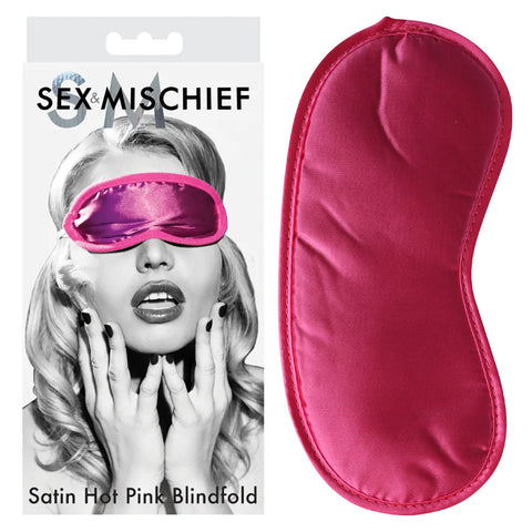 Sex and Mischief Satin Blindfold for Sensory Deprivation and Intimate Play Pink > Bondage Gear > Blindfolds