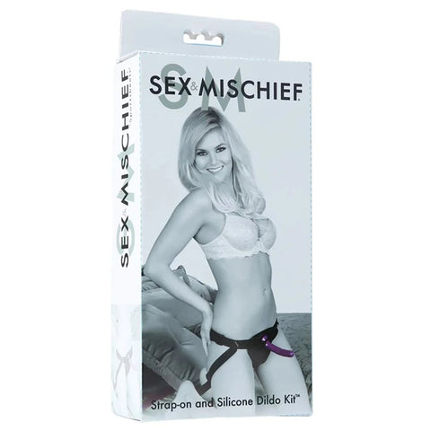 Sex and Mischief Strap-On Silicone Dildo Kit STRAP-ONS